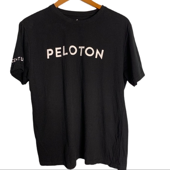Peloton Century 100 Black 100% Cotton short sleeve t-shirt size M